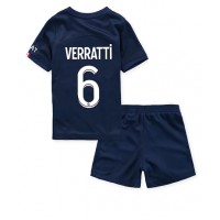 Paris Saint-Germain Marco Verratti #6 Fußballbekleidung Heimtrikot Kinder 2022-23 Kurzarm (+ kurze hosen)